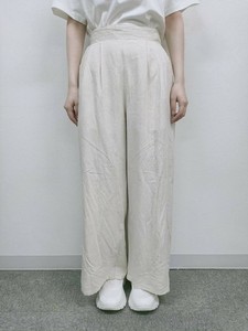 麻混　ワイドパンツ