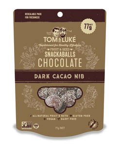 【賞味期限25年5月末】フルーツ＆ナッツチョコレートボール　カカオニブ77g　ブリスボール