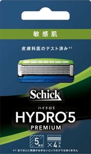 ハイドロ5プレミアム　敏感肌　替刃　4コ入 【男性用カミソリ】