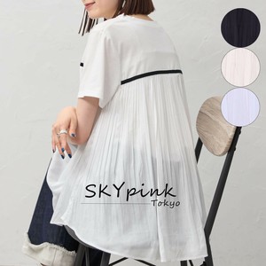 【2025SS新作入荷】プリーツ切替プルオーバーブラウス　 skypink東京