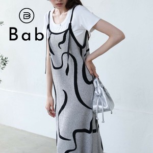 【決算SALE】アートライン配色キャミワンピース◇さらっとした肌ざわりと軽さが魅力のナイロン素材