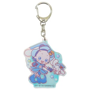 【キーホルダー】おジャ魔女どれみ×サンリオ アクリルキーホルダーオーロラTYPE あいこ×シナモロール