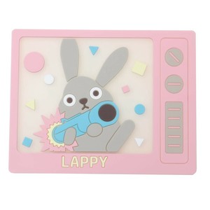 【キッチン雑貨】ラッピー クリアラバーコースター ピンク