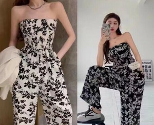 花柄PTベアトップオールインワン