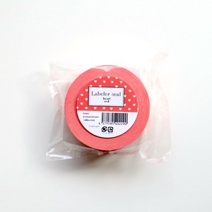 Label Heart Red