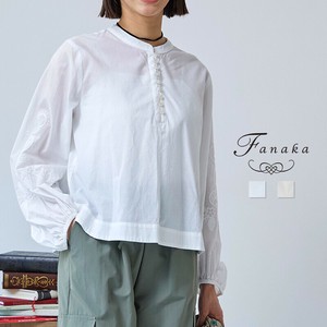 Button Shirt/Blouse Flower Cut Fanaka Sleeve Blouse