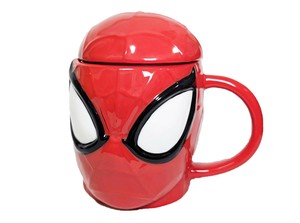 SPIDER-MANの脳みそは入っておりません【スパイダーマンヘッドフタ付きマグカップ】