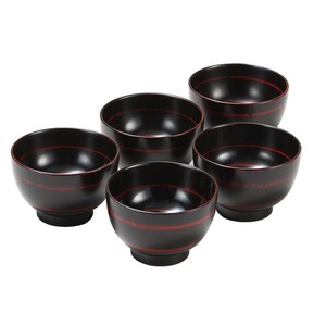 東出漆器 木製漆塗汁椀揃 曙 4324