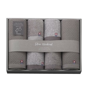 SLOW WEEKEND　コンパクトバスタオ枚・フェイスタオル2枚・ハンドタオル2枚セット　SW10019　日本製