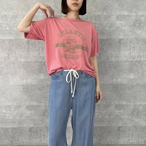【AnnaKerryアンナケリー85252911】ヴィンテージライクプリントTシャツ「2025夏物新作」