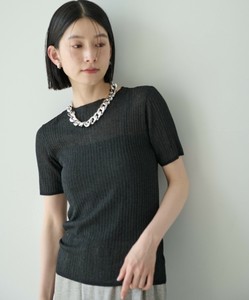 ハーフスリーブシアーニット