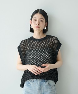 ラメメッシュベスト
