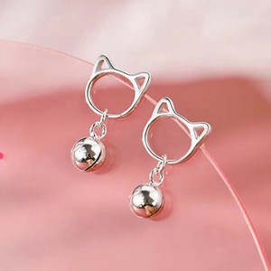 猫　ピアス S925ポスト　ピアス K18　ピアス アレルギー K18 ピアス　シルバー925 ピアス