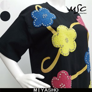 T-shirt Flower Colorful T-Shirt Bijoux Applique