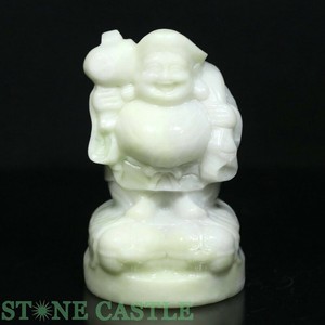 ☆一点物☆【彫刻置物】七福神 大黒天 レモンジェード (台無) No.13 【天然石 パワーストーン】