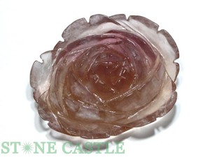 ☆一点物☆【彫刻置物】薔薇 フローライト No.12 【天然石 パワーストーン】