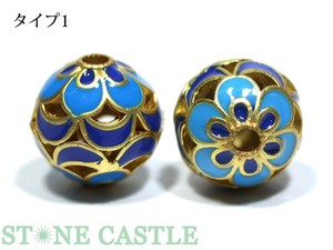 【パーツ】デザインビーズ (金色) 丸型 (5個セット) 各種 【天然石 パワーストーン】