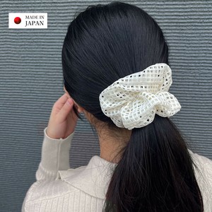 Scrunchie Checked lace Made in Japan
