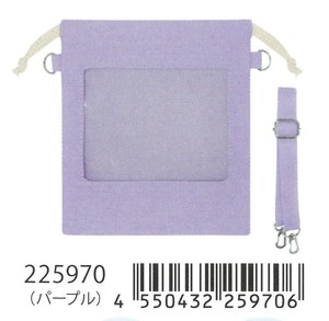 【2025年春夏新作】【推し活】推しぬいマチ付き巾着　パープル　225970