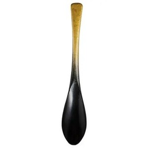 ABS樹脂ミニかゆスプーン　黒金ぼかし　80602250