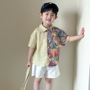 韓国スタイル 8サイズ シャツ パンツ 2点セット プリント 夏