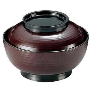 福井クラフト　TA4.5寸乱引三日月丼 溜内黒 33500700