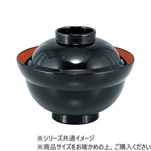福井クラフト　TA6寸かがみ椀 黒内朱 32015860
