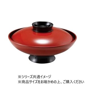 福井クラフト　7.0寸小槌椀(蓋親)　朱つば黒 30120250