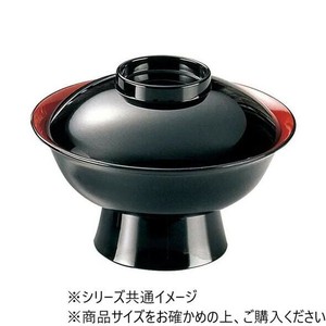 福井クラフト　7.0寸飛龍椀(蓋親)　黒内朱 30120110