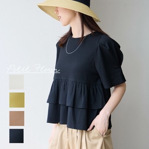Button Shirt/Blouse Front/Rear 2-way Puff Sleeve Tiered [S/S NEW]