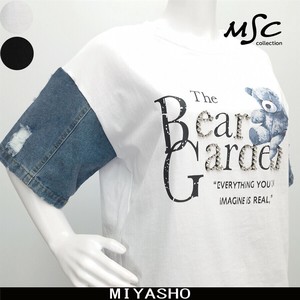 T-shirt Bear-chan Bijoux Printed Cut-and-sew