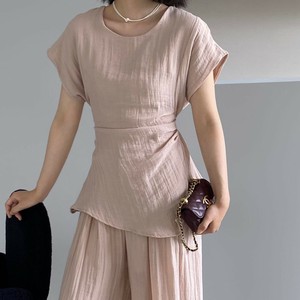 u27657 トップス レディース Tシャツ ボトムス ワイドパンツ 二点セット スラックス