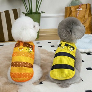 犬服 2色5サイズ ドッグウェア ペット服 ストライプ ハチ