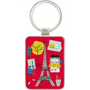 フランス直輸入　PARIS　キーホルダー　エッフェル塔 ボタニカル
