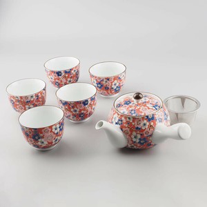 Japanese Teapot Red Plum Arita ware