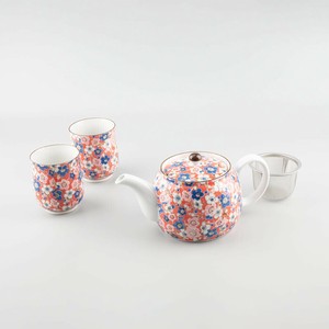 有田焼 彩紅梅ポット茶器セット