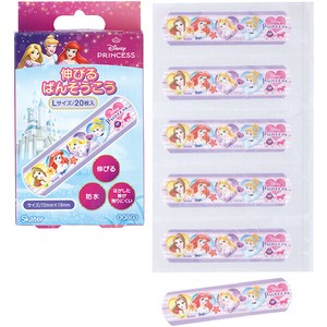 【公式】 伸びるばんそうこう L 20枚入 【ディズニープリンセス】 スケーター