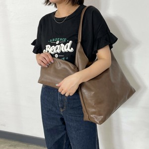 即納【2025新作】ポーチ付き合成皮革トートバッグ　合皮　大容量　バッグインバッグ　ポーチ付き　春夏秋冬