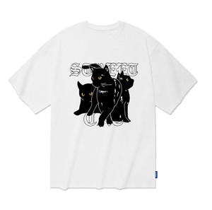 【2025春夏新作】シックキャットイラストTシャツ
