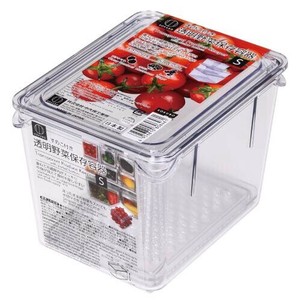 日本製 made in japan すのこ付き透明野菜保存容器　S KK-646