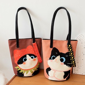 お洒落 手提げ ファンタジー猫柄 コンパクトサイズ ミニトート ショルダーバッグ 　全2色　ba0503