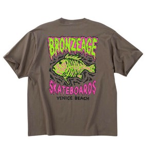 BRONZE AGE ビッグサイズ プリント半袖Tシャツ グレージュ
