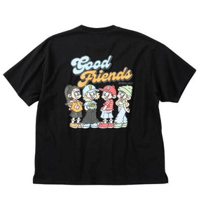 ATC×NEW JACK ビッグサイズ イラスト半袖Tシャツ ブラック