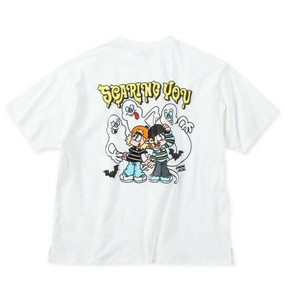 ATC×NEW JACK ビッグサイズ BOB&FREDゴースト半袖Tシャツ ホワイト