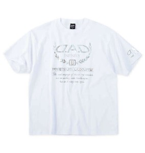 D.A.D ビッグサイズ 箔プリント半袖Tシャツ ホワイト