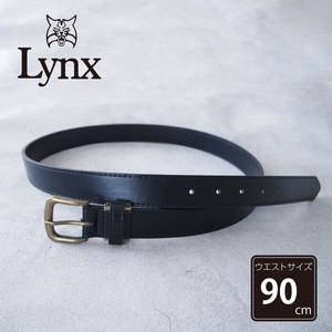 【リンクス】　アンティーク調ピン尾錠ベルト　LX3923　ブラック