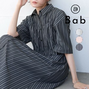 【追加：予約販売】ビスチェ風シャツワンピース◇羽織にも使える万能なワンピース【一部予約】
