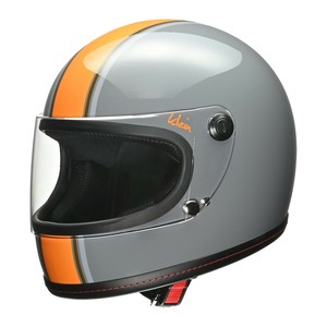 リード工業 Klein クライン レトロフルフェイスヘルメット レディース M(57-58cm未満) グレー×オレンジ