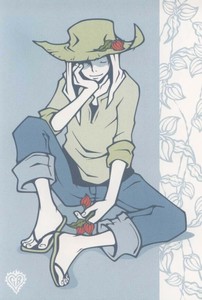 ポストカード イラスト ワカマツカオリ「帽子をかぶった男性」100×148mm 郵便はがき 2025新作
