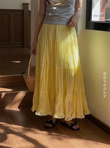 人気上昇 レトロプリーツ スカート ロング「2025新作」